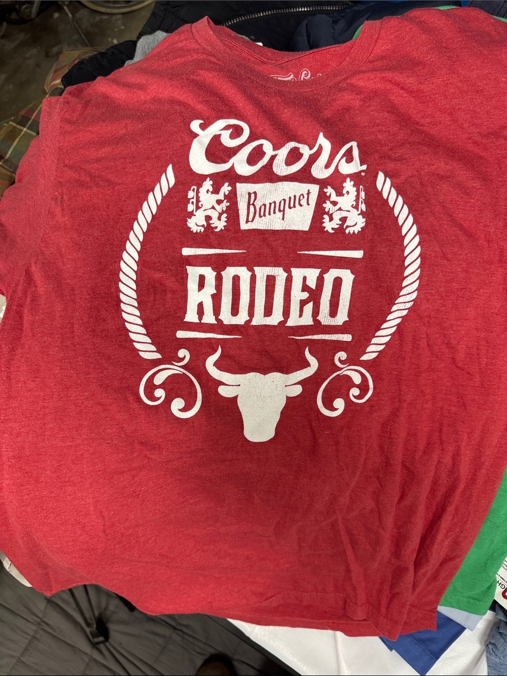 Coors Banquet Rodeo Short Sleeve Tee - Red